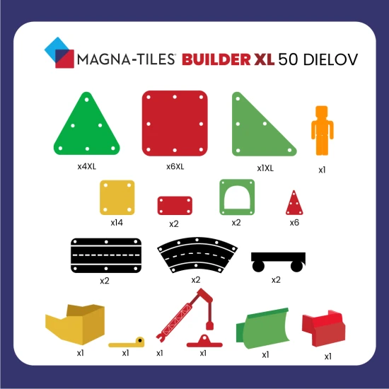 Magnetická stavebnica MAGNA-TILES pre malých staviteľov.
