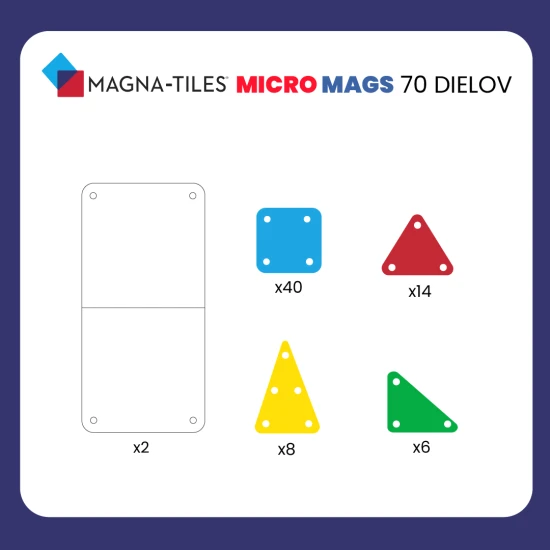 Obrovská magnetická stavebnica MAGNA-TILES na cestovanie.