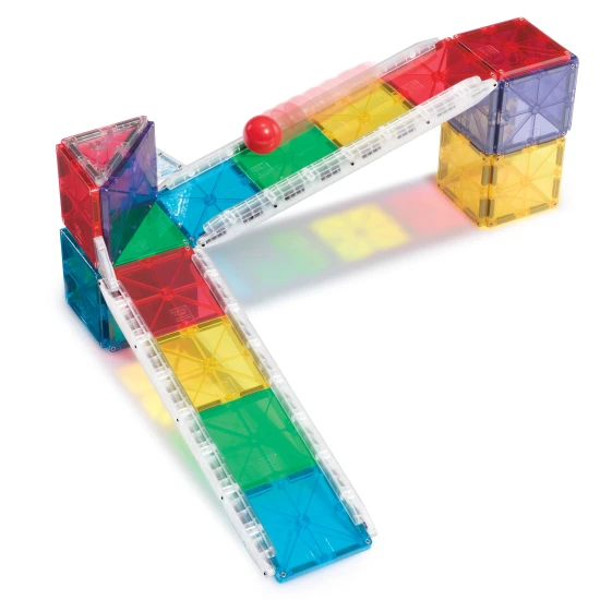 Magnetická stavebnica MAGNA-TILES Rail Racers – 33-dielna guličková dráha s koľajnicami pre deti