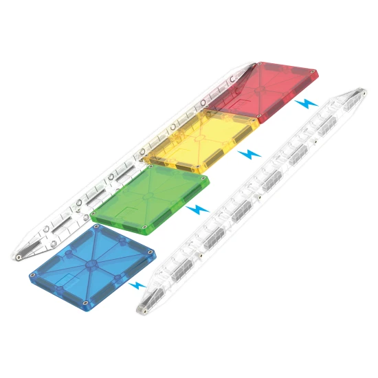 Magnetická stavebnica MAGNA-TILES Rail Racers – 33-dielna guličková dráha s koľajnicami pre deti