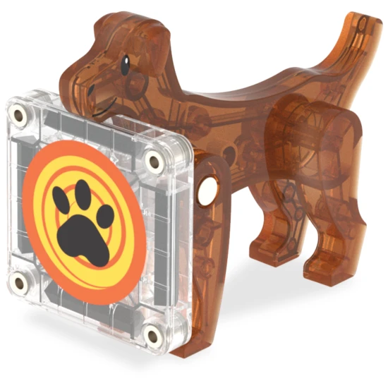 Magnetická stavebnica MAGNA-TILES Dog House – detský psí domček s figúrkou a dekoráciami