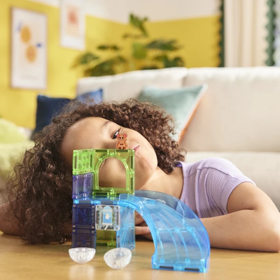 Magnetická stavebnica MAGNA-TILES Hamster Ball – 13 dielov vrátane loptičky a figúrky škrečka