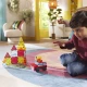 Magnetická stavebnica MAGNA-TILES Fire Rescue – detské hasičské auto, figúrka hasiča a ohnivé dieliky
