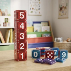 Magnetická stavebnica microMAGS Learn Numbers 56 dielov