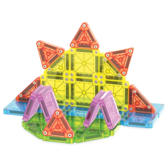 Magnetická stavebnica MAGNA-TILES Travel Set Deluxe – 55 mini dielikov v plechovom puzdre pre hru na cestách