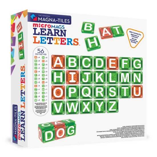 MAGNA-TILES Magnetická stavebnica microMAGS LEARN Letters 56 dielov 254056LL
