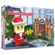 Magnetická stavebnica MAGNA-TILES Adventný kalendár – 34 dielikov s vianočnými motívmi, figúrkami a mikropodvozkom