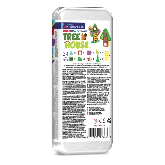 Magnetická stavebnica microMAGS Treehouse Travel Set 24 dielov