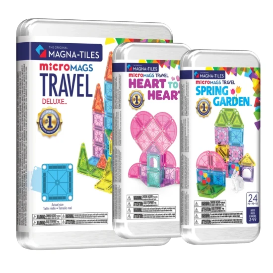 Set MAGNA-TILES microMAGS Travel Set Deluxe Spring Garden a Heart to Heart