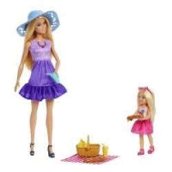 Barbie bábiky Malibu a Chelsea na pikniku