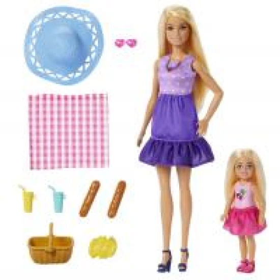 Mattel Barbie bábiky Malibu a Chelsea na pikniku 25JBF43