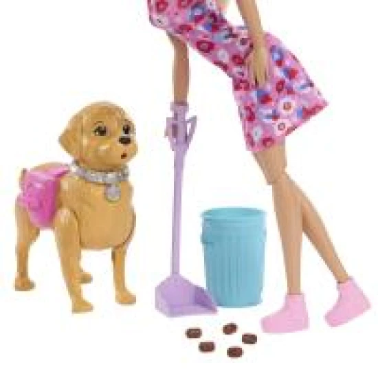 Barbie bábika so psíkom na prechádzke Mattel Barbie bábika so psíkom na prechádzke 25JJB46