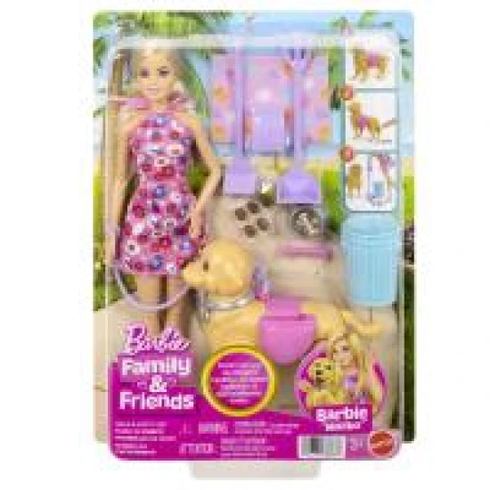 Barbie bábika so psíkom na prechádzke Mattel Barbie bábika so psíkom na prechádzke 25JJB46