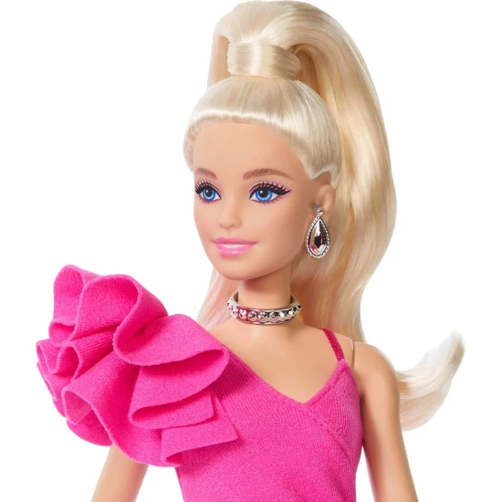 Barbie Deluxe Style modelka v ružových šatách s volánom Mattel Barbie Deluxe Style modelka v ružových šatách s volánom 25JJN73