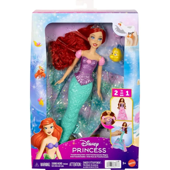 Mattel Disney princezná Ariela s premenou 25JLK19