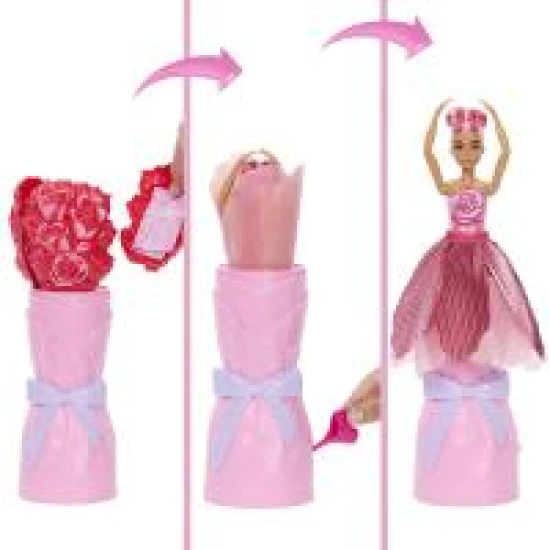 Mattel Barbie Petal Pop kvetinové prekvapenie červená ruža 25JMF59