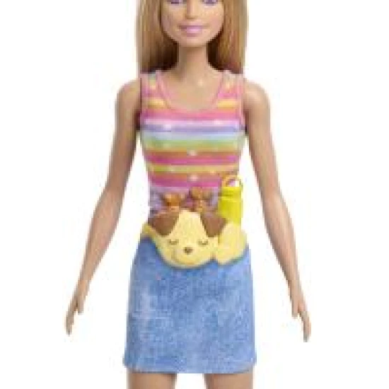 Mattel Barbie bábika s psíkom na korčuliach blondínka 25JMJ44