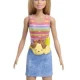 Mattel Barbie bábika s psíkom na korčuliach blondínka 25JMJ44