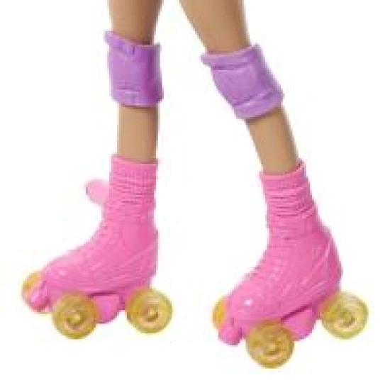 Mattel Barbie bábika s psíkom na korčuliach blondínka 25JMJ44