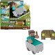 Mattel Minecraft banský vozík so Stevom 25JMT40
