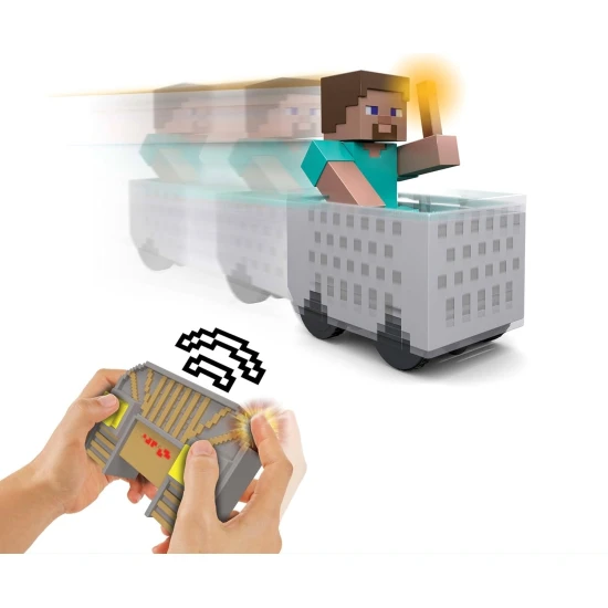 Mattel Minecraft banský vozík so Stevom 25JMT40