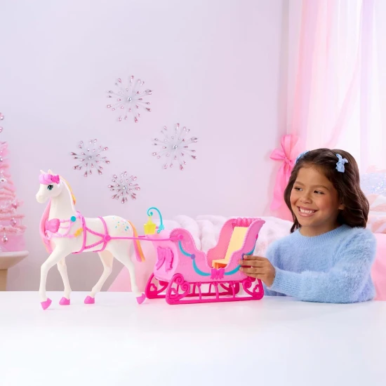 Barbie Luskáčik sane s koňom Mattel Barbie Luskáčik sane s koňom 25JNH63