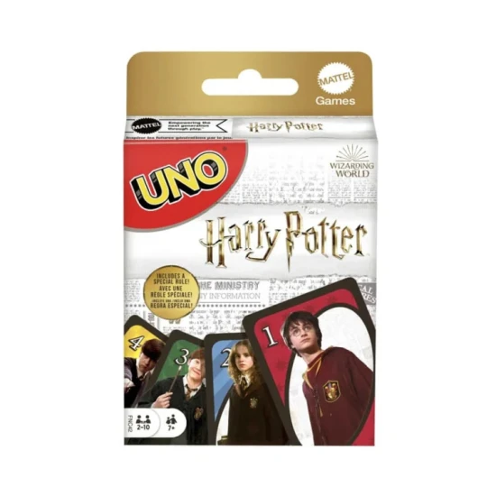 UNO Harry Potter kartová hra s postavami Harryho Pottera a špeciálnymi akčnými kartami.