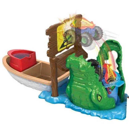 Hot Wheels® Monster Trucks Color Shifters™ Zúrivý krokodíl s farebnou transformáciou