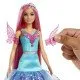 Bábika Barbie Malibu v rozprávkových šatách s pastelovými vlasmi a  šteniatkom.
