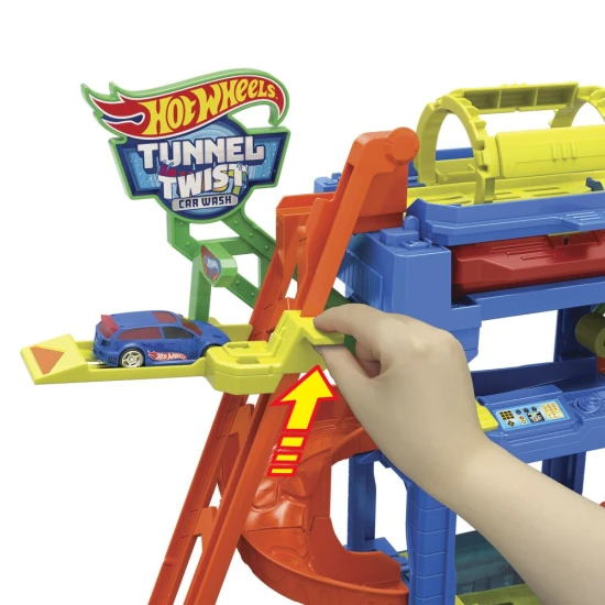 Hot Wheels City Color Shifters Autoumyváreň s otočným tunelom a meniacimi sa farbami