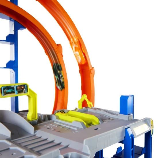 Hot Wheels City Maxi garáž s tromi poschodiami, odpaľovačom a funkčnou umývačkou