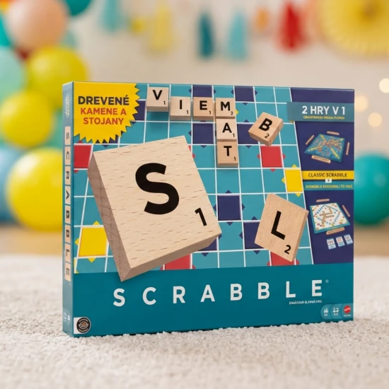 Scrabble SK: Slovenská verzia obľúbenej slovnej hry pre celú rodinu.
