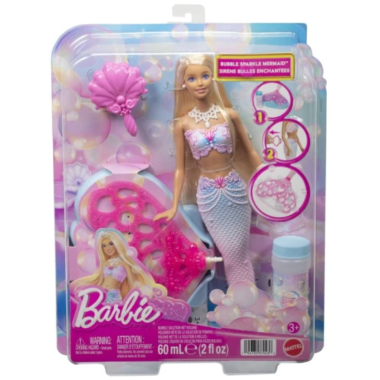 Mattel Barbie BUBBLETASTIC morská panna s bublinkovou plutvou