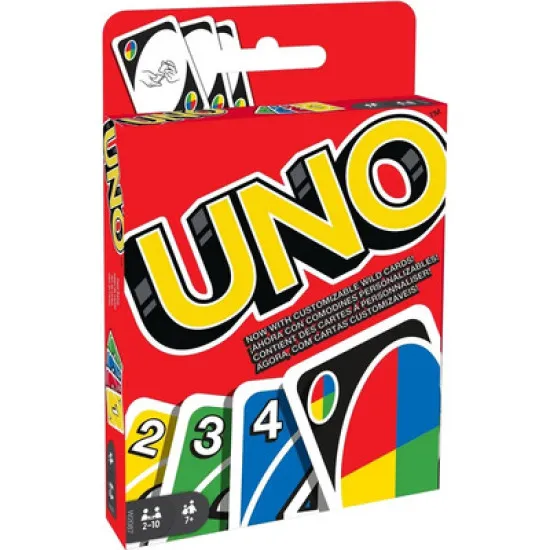 UNO™ karty s novými prepisovateľnými divokými kartami, ktoré prinášajú ešte viac zábavy a možnosť vytvárať vlastné pravidlá.