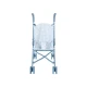 Skladací kočík pre bábiky Blue Gingham - Monnëka TT-104125