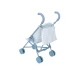 Skladací kočík pre bábiky Blue Gingham - Monnëka TT-104125
