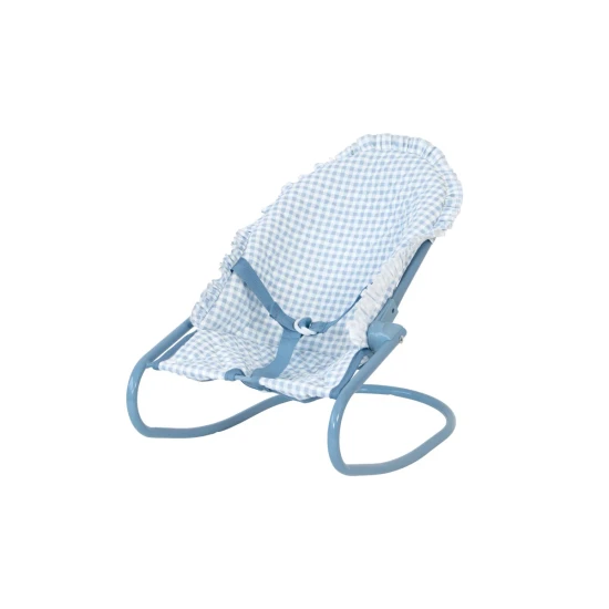 Hojdacie lehátko pre bábiky Blue Gingham - Monnëka TT-104134