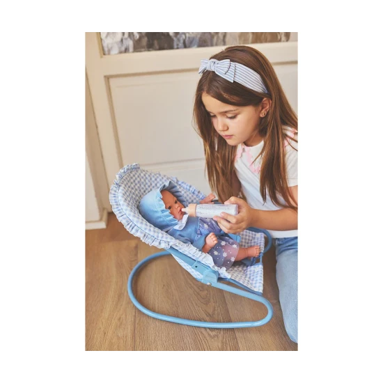Hojdacie lehátko pre bábiky Blue Gingham - Monnëka TT-104134