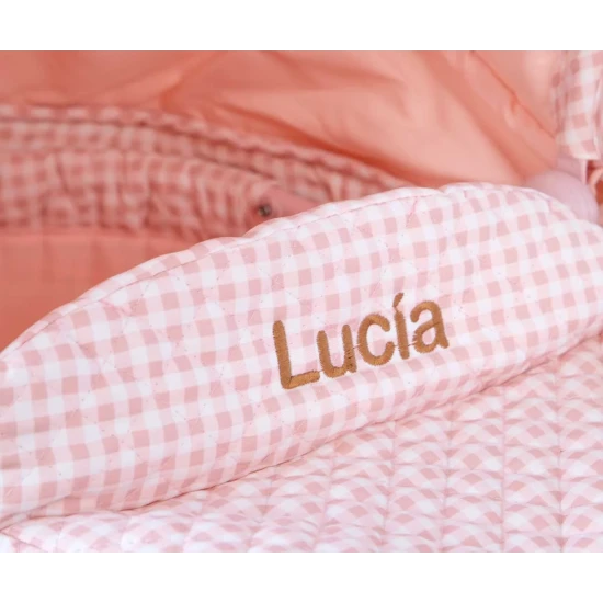 Retro kočík pre bábiky Pink Gingham - Monnëka TT-94036