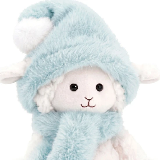 Ovečka Marshmallow s čučoriedkovou čiapkou 20 cm