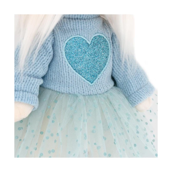 Svetrove saty pre psika Lucky Doggy – Winter Blue, tylova sukna a masla do vlasov