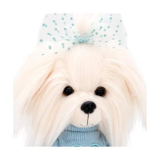 Svetrove saty pre psika Lucky Doggy – Winter Blue, tylova sukna a masla do vlasov