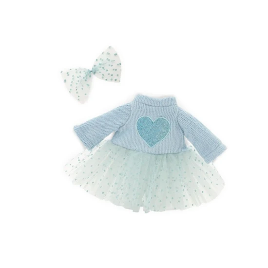 Svetrove saty pre psika Lucky Doggy – Winter Blue, tylova sukna a masla do vlasov