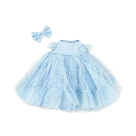 Lucky Doggy oblečenie pre psíka Blue Dream – jemné tylové šaty pre plyšového psíka