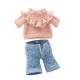 Lucky Kitty Set oblečenia pre mačičku - Denim Hearts