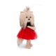 Plyšový psík yorkšírka Lucky Doggy Yoyo Fiesta v čierno-červených tylových šatách s mašličkou