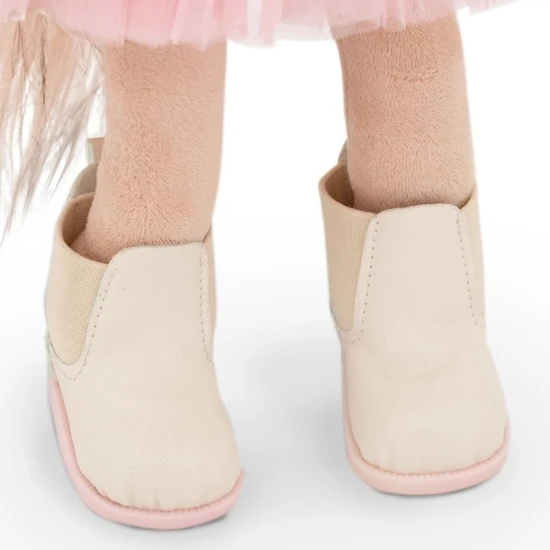 Lucky Doggy plyšový psík Yorkšírka Yoyo Pink Dream – ružové šaty, trblietavá vestička, huňaté klapky a zimné botičky