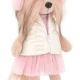 Lucky Doggy plyšový psík Yorkšírka Yoyo Pink Dream – ružové šaty, trblietavá vestička, huňaté klapky a zimné botičky