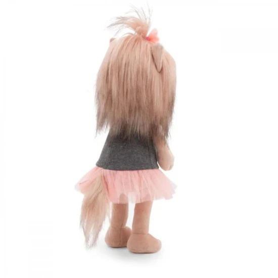 Plysovy psik Lucky Doggy Yoyo Tea Rose yorksir v ruzovych satach – 38 cm