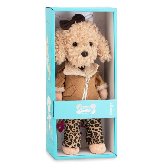 Lucky Doggy Plyšový psík Pudlík - Fendy Leopard Outfit